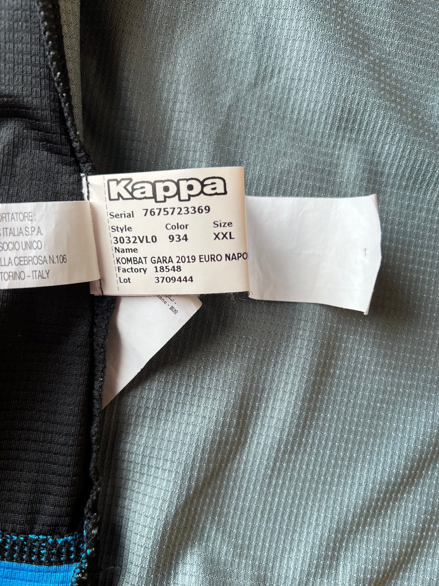 Kappa Napoli European Away Kombat Gara Jersey 2018/19 2XL