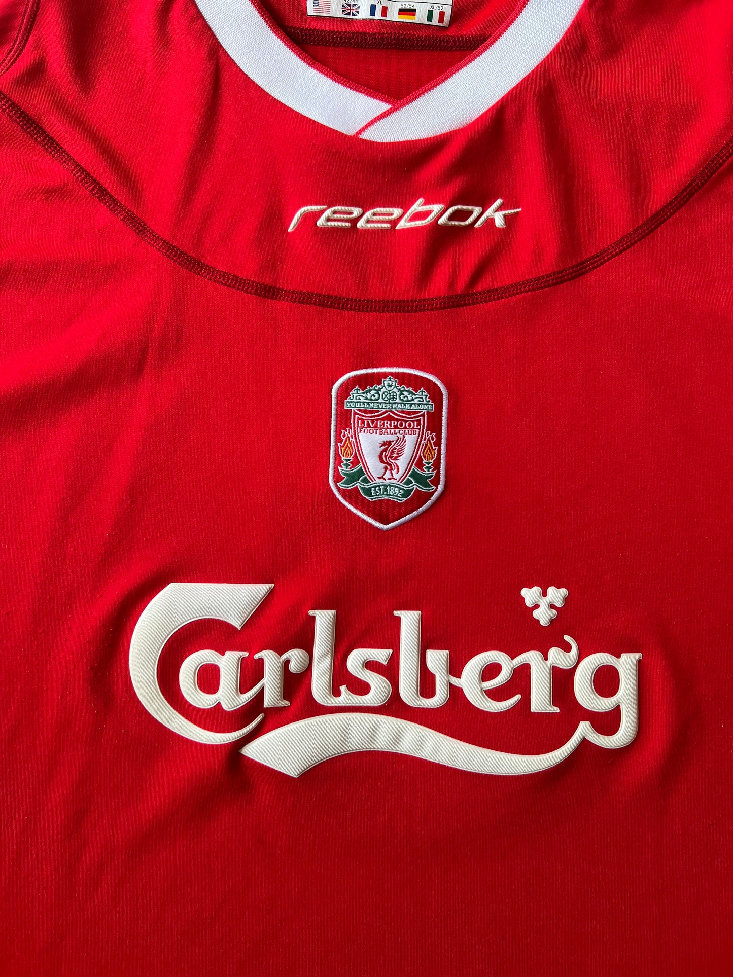 Vintage 2000s Reebok Liverpool Home Jersey 2002-04 Large