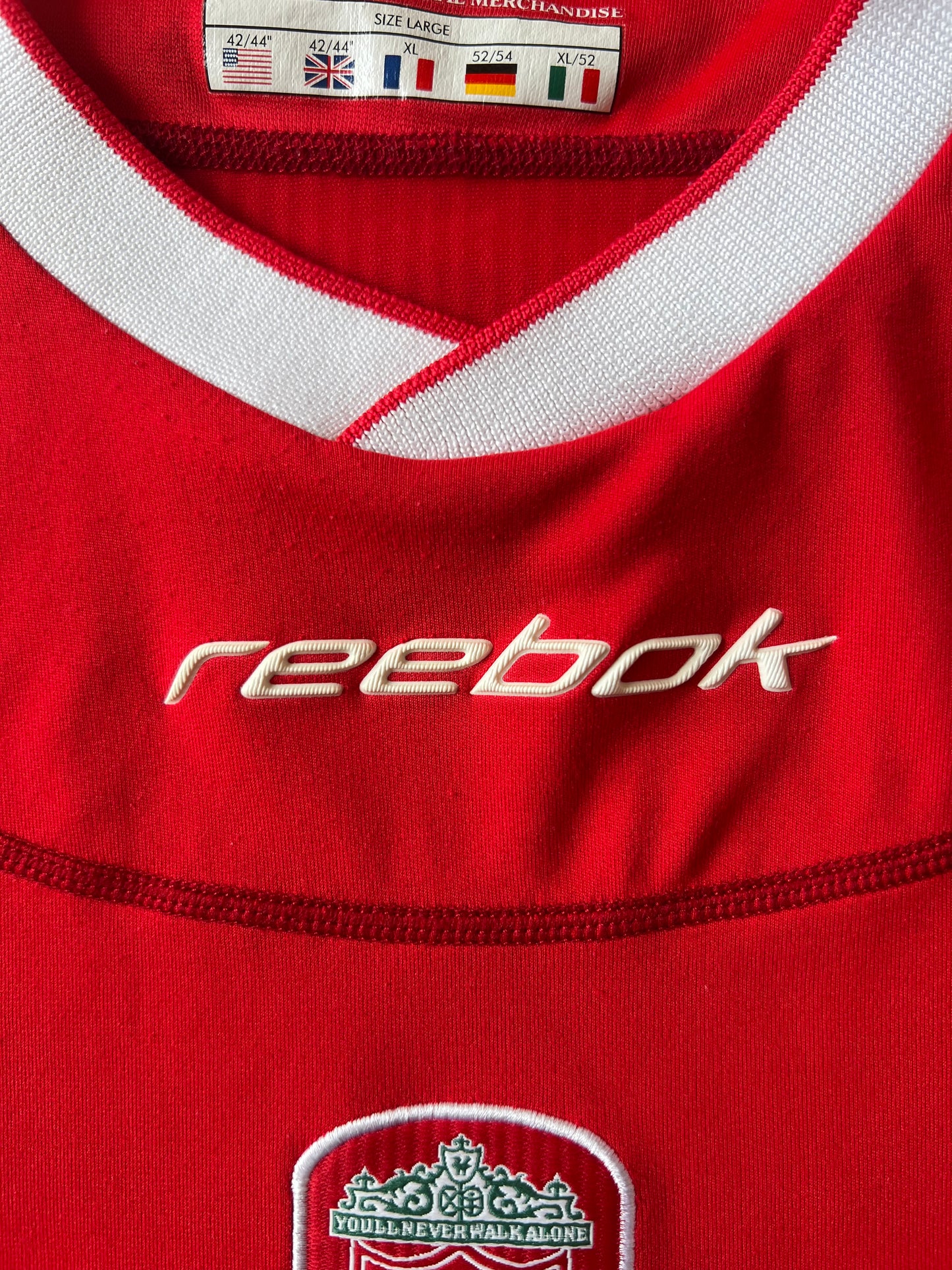 Vintage 2000s Reebok Liverpool Home Jersey 2002-04 Large