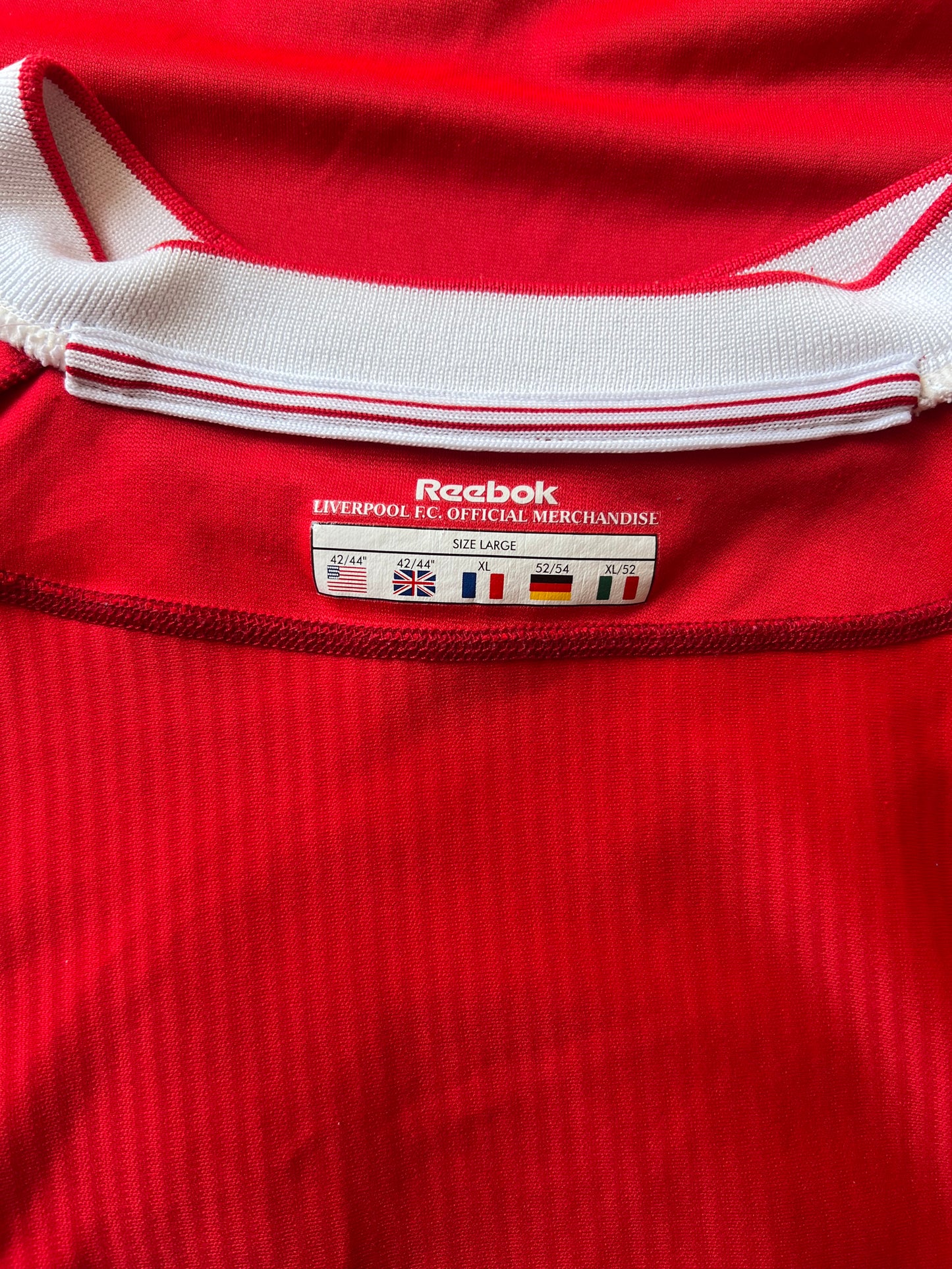 Vintage 2000s Reebok Liverpool Home Jersey 2002-04 Large
