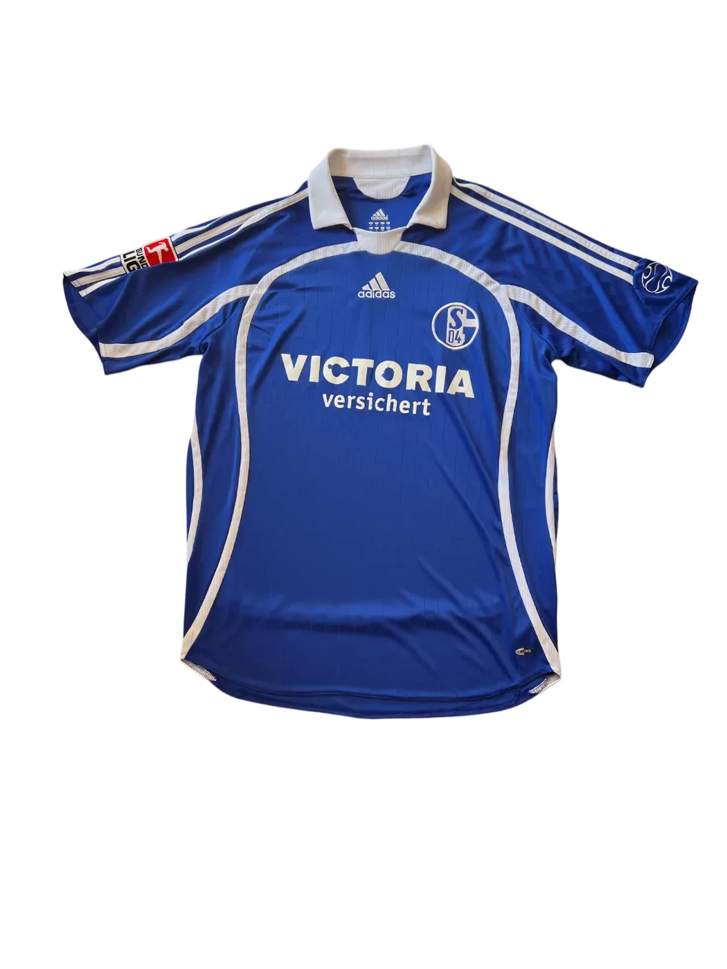 Adidas Schalke 04 Home Jersey 2006/07 Large Bundesliga Patch