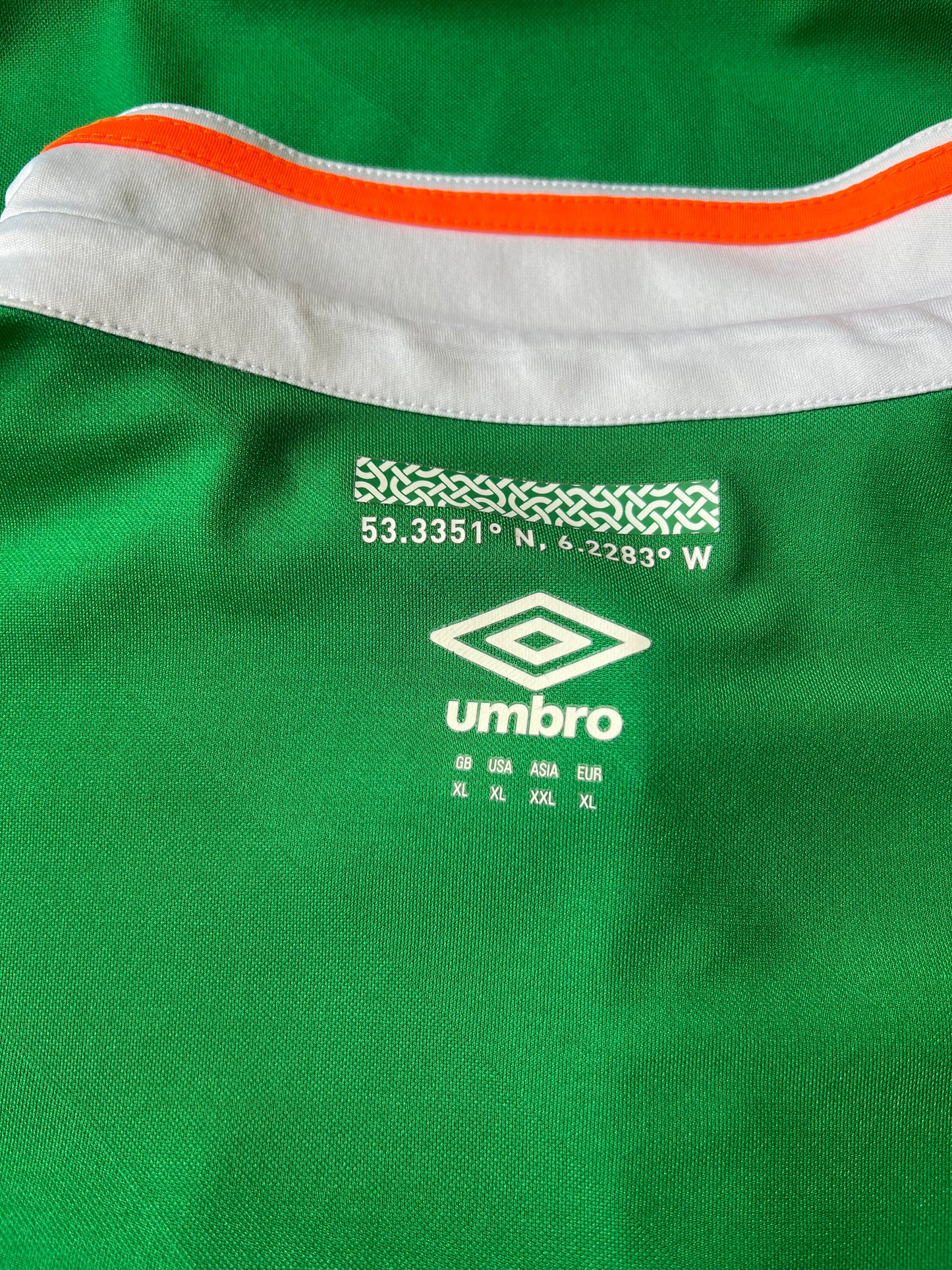 Umbro Ireland Home Jersey 2016 XL