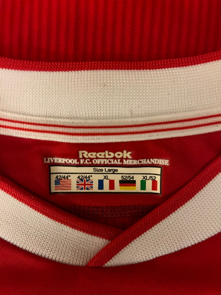 Vintage Reebok Liverpool Home Jersey 2002-04 Large