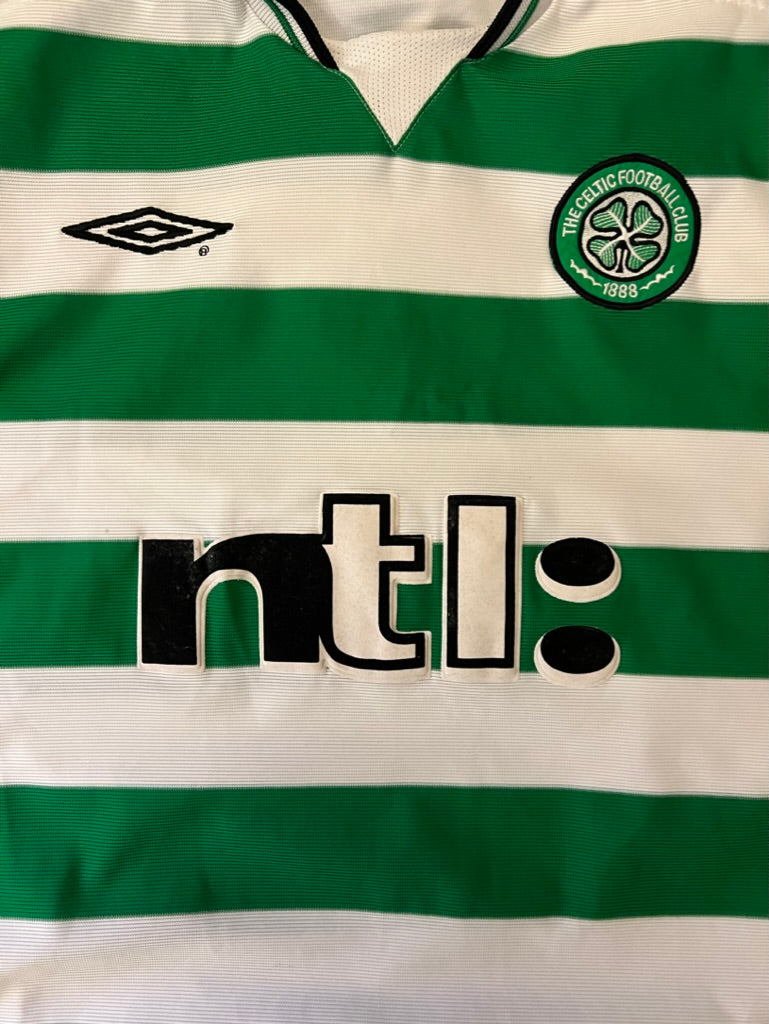 Vintage Umbro Celtic Home Jersey 2001-03 Large