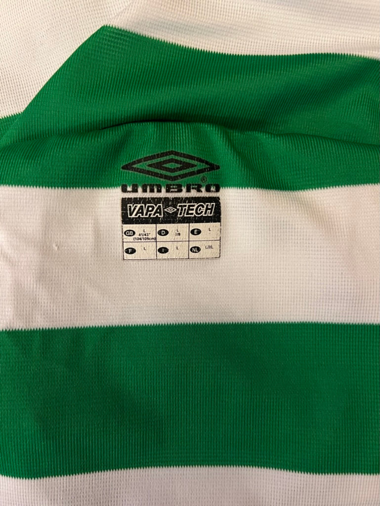 Vintage Umbro Celtic Home Jersey 2001-03 Large