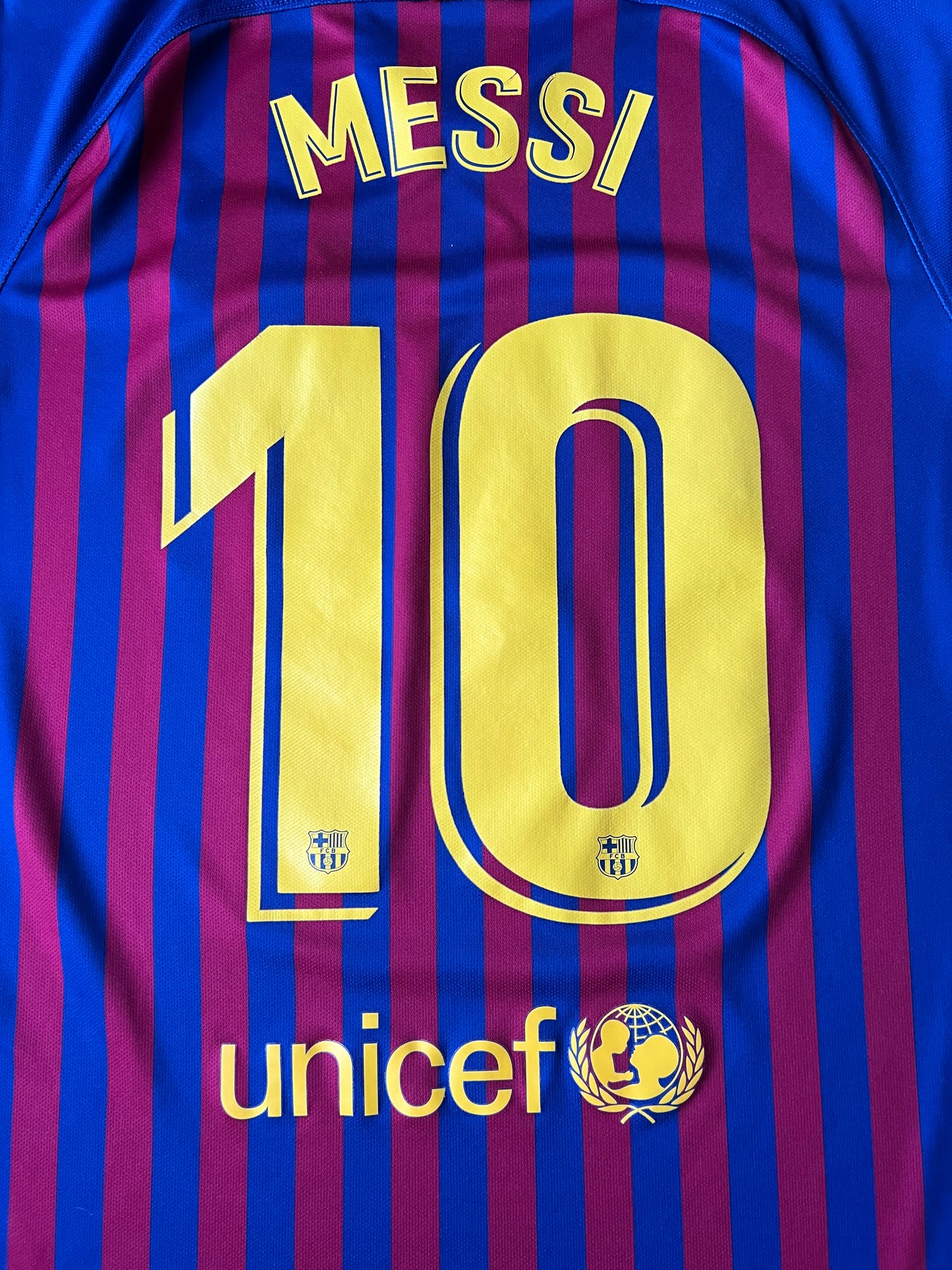 Nike Barcelona Home Jersey 2018/19 Medium Messi #10 LaLiga patch