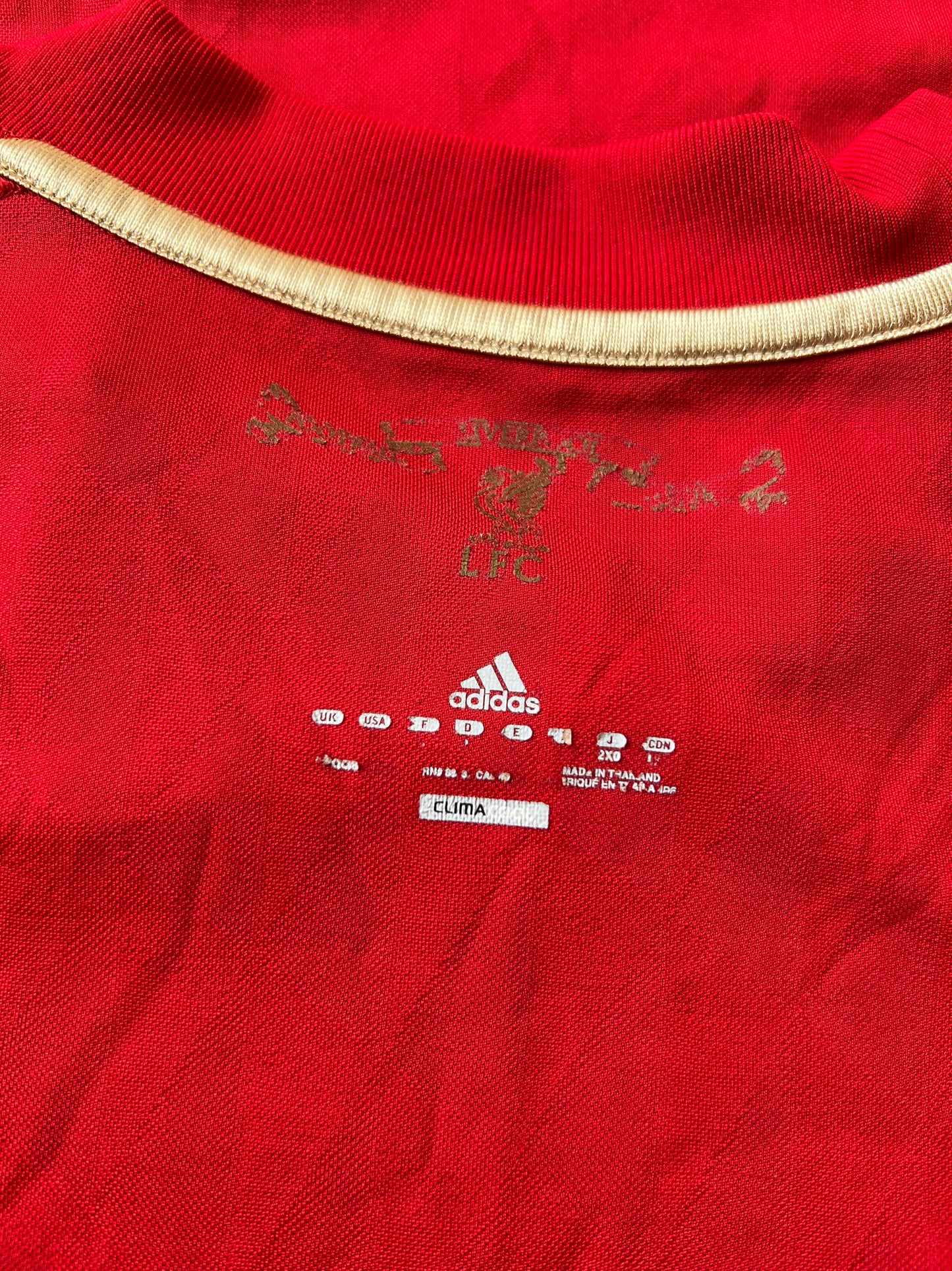 Adidas Liverpool Home Jersey 2010-12 Large Premier League Patches