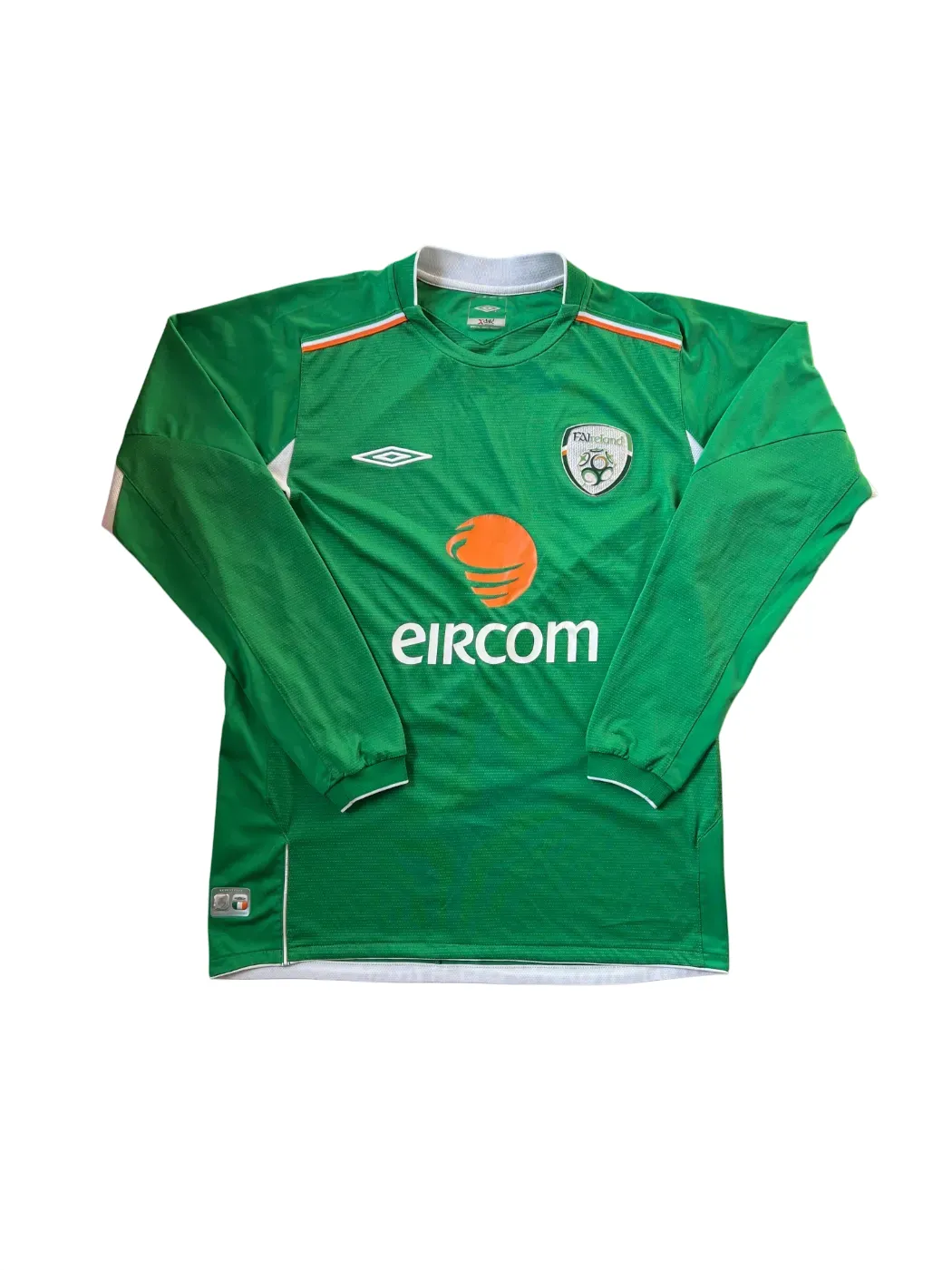 Vintage Umbro Ireland Home Jersey 2004 Small Long Sleeve