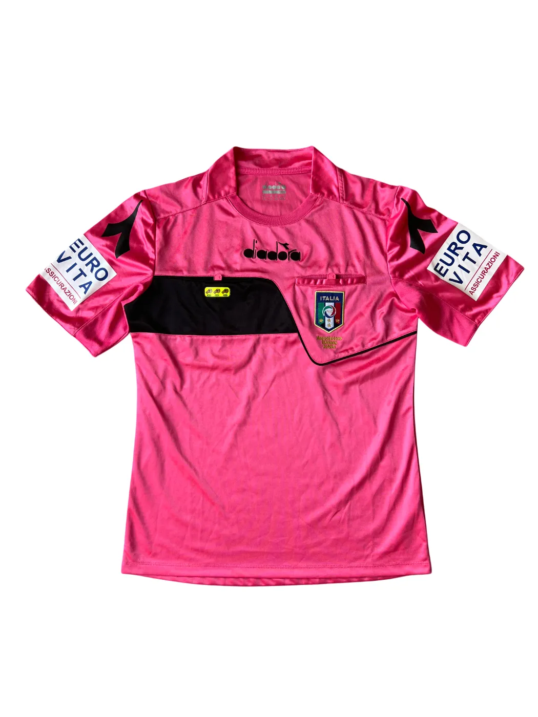Diadora Serie A Referees Shirt Pink 2017/18 Small