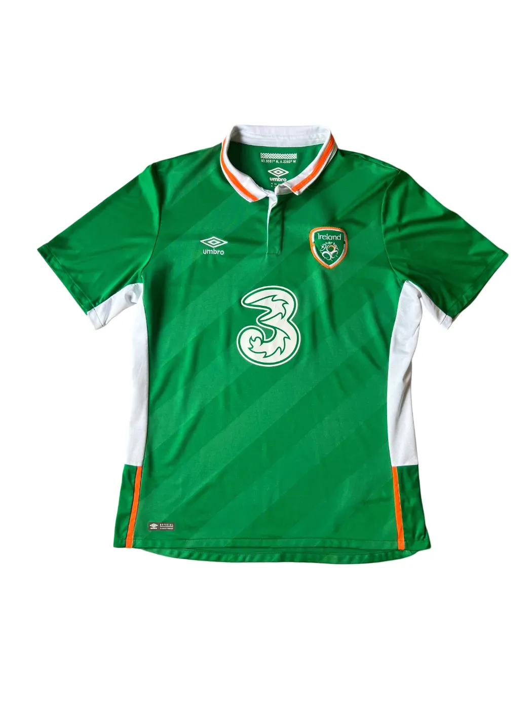 Umbro Ireland Home Jersey 2016 XL