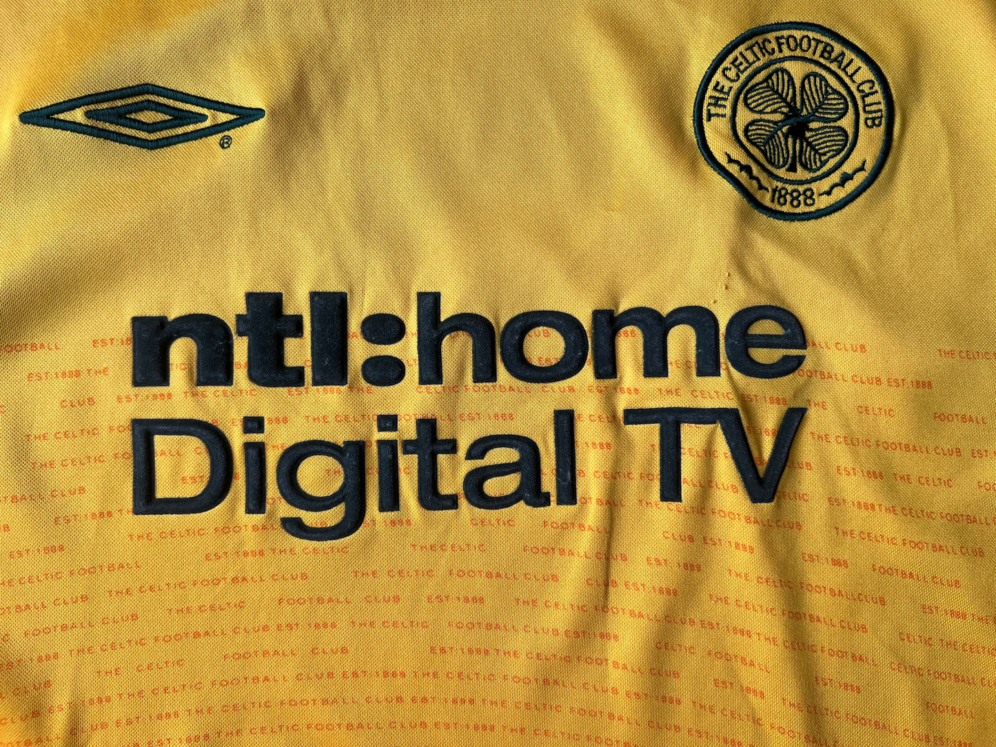 Vintage Umbro Celtic Away Jersey 2002/03 Large